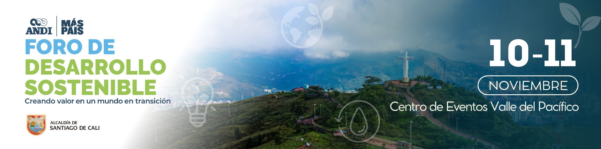 Banner del Foro de Desarrollo Sostenible de la ANDI, Cali 2026